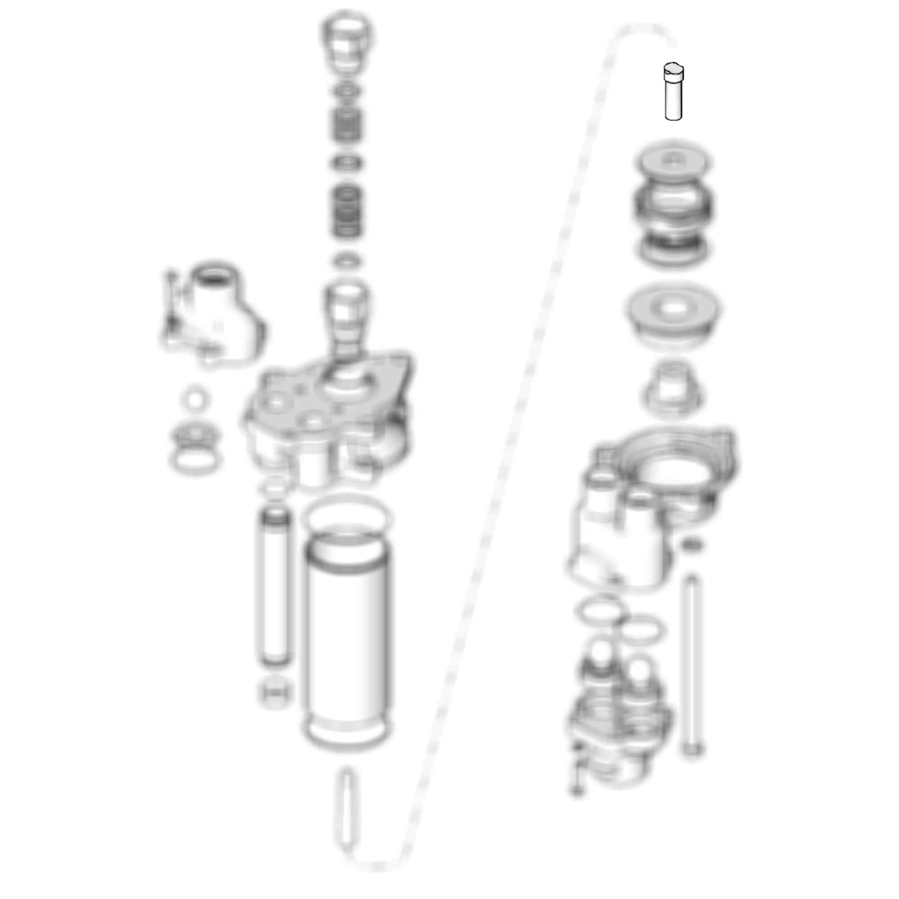 16A462 - Tige de piston de mini-pompe en acier inoxydable