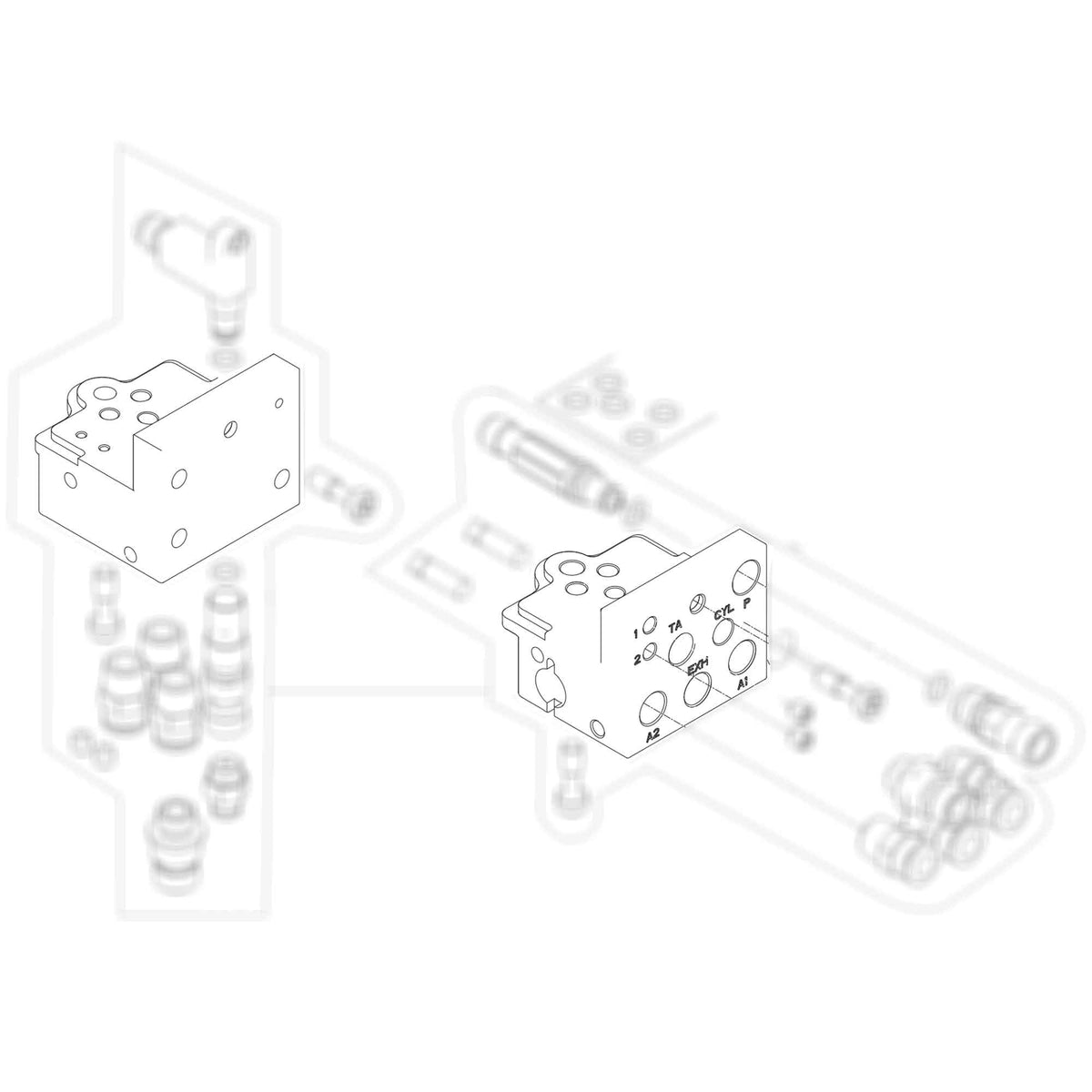 24W393 - Collecteur, entrée inférieure (LA2T28)