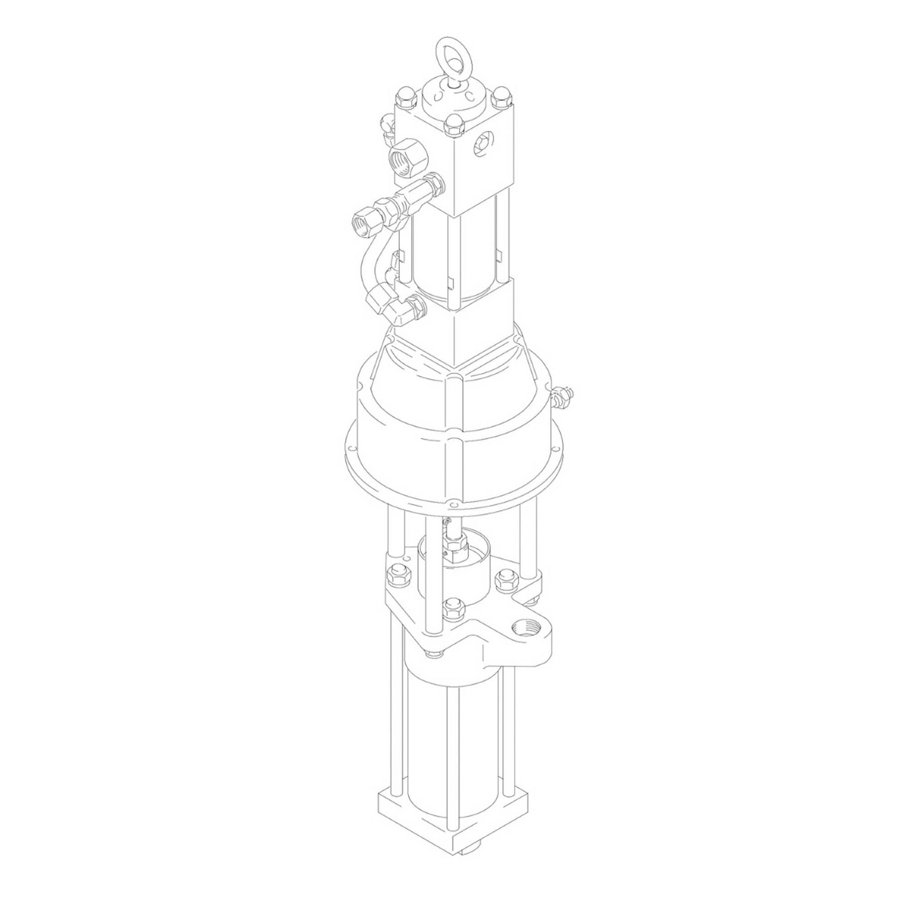 Viscount II Hydraulic Pump with Severe-Duty Displacement Pump for Solventborne/Waterborne Applications